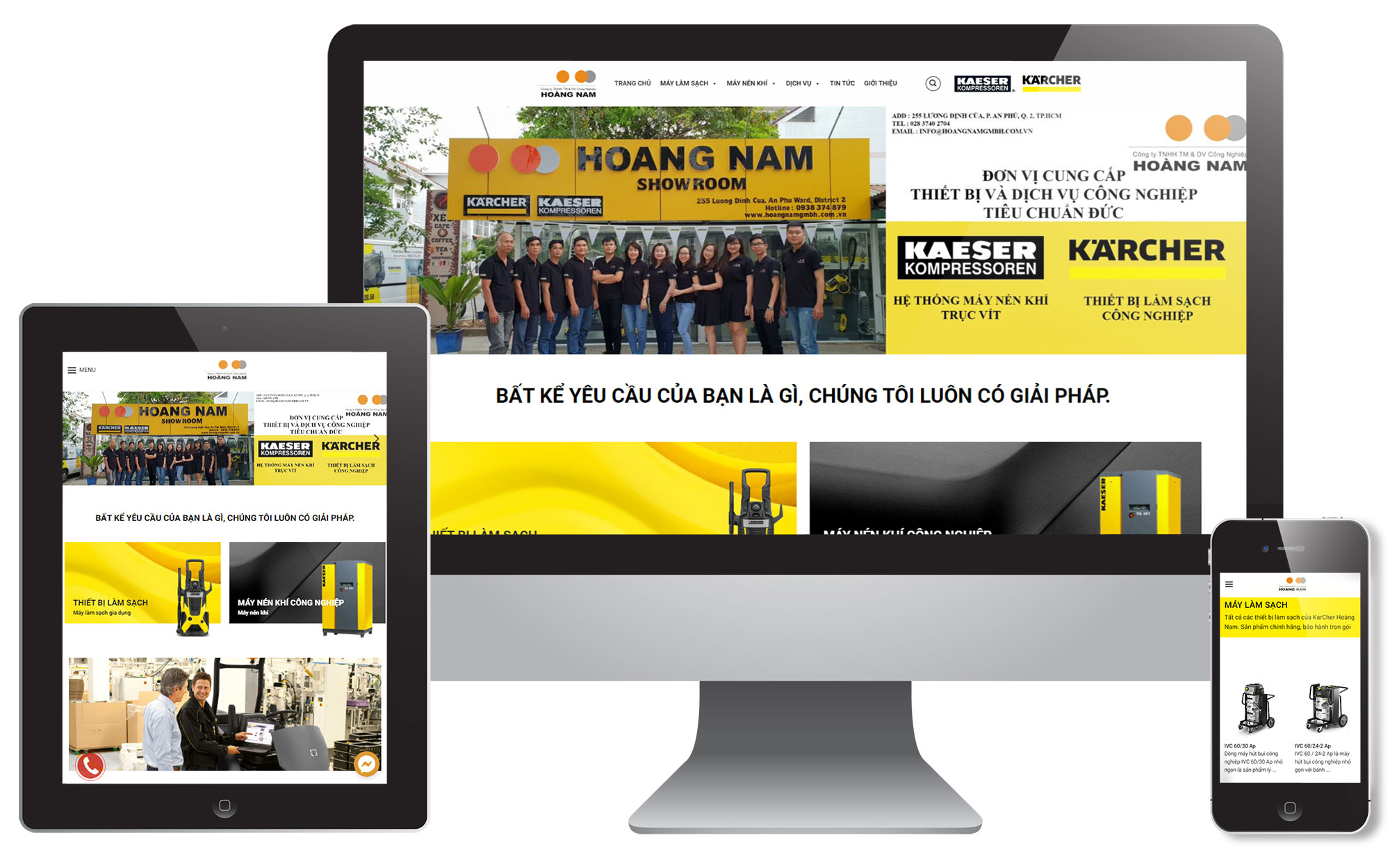 Mẫu website thiết bị công nghiệp PM-HNKC