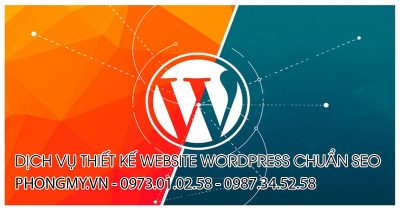 Dịch vụ thiết kế website WordPress chuẩn SEO
