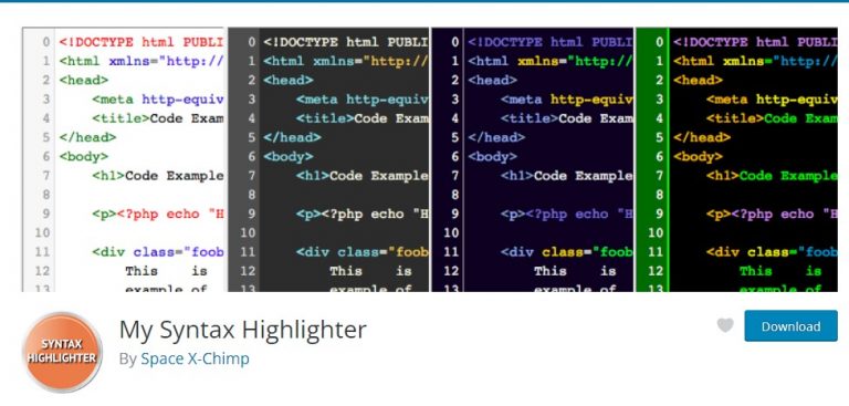Plugins tạo mã code My Syntax Highlighter