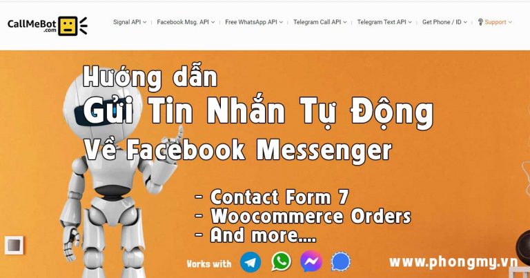 Hướng dẫn gửi tin nhắn tự động về Facebook Messenger